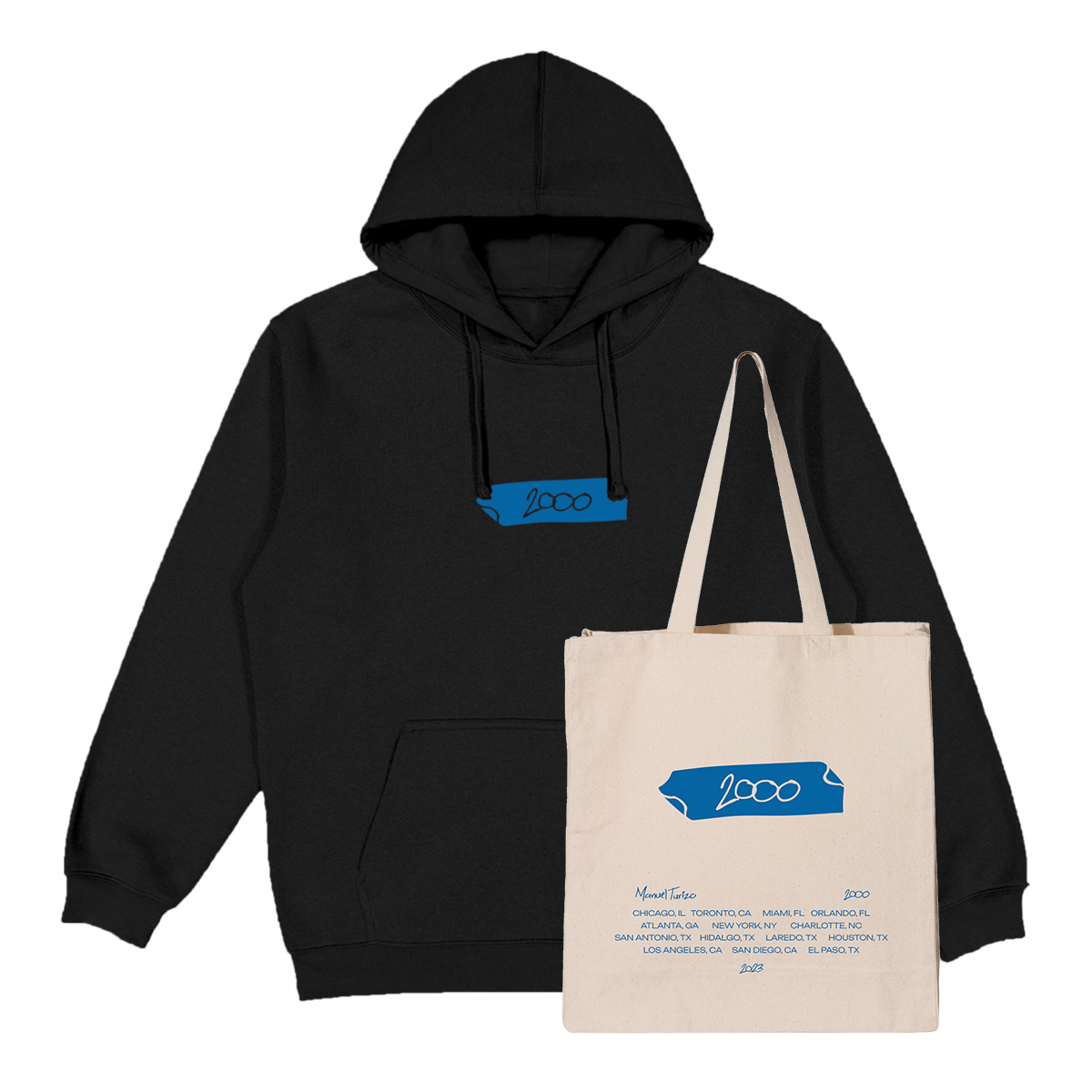 2000 Black Tour Hoodie + Tour Tote