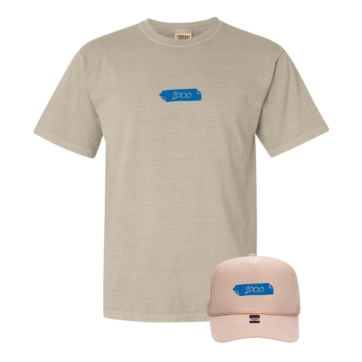 2000 Sandstone Tour Tee + Tan Dad Hat