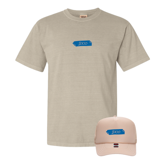 2000 Sandstone Tour Tee + Tan Dad Hat